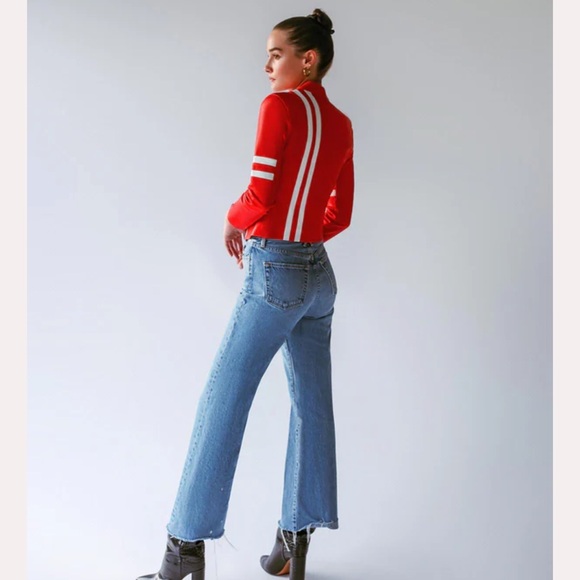 The Mighty Company Ferrara Red and White Leather Jacket - Picture 7 of 7